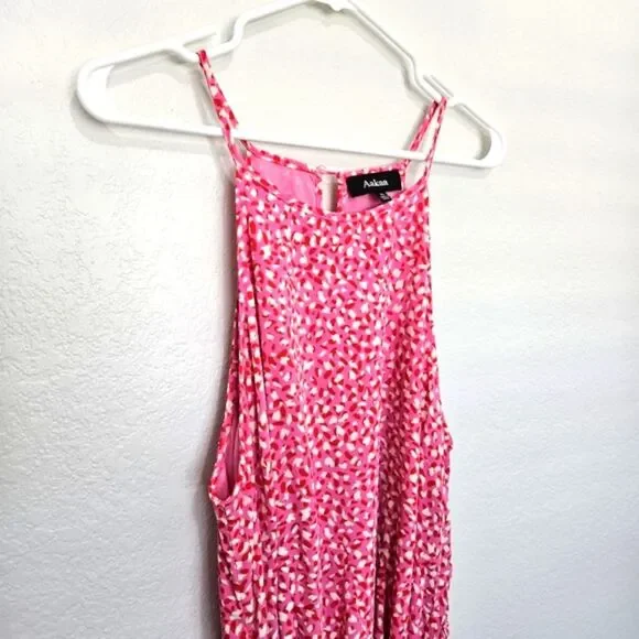 NWOT Aakaa | Leopard Print Sleeveless Mini Dress Waist Tie, Women's XL - Picture 5 of 9